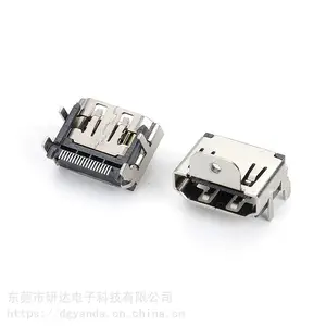 HDMI母座SMT MD母座铜壳镀镍HDMI连接器 HDMI插座接口