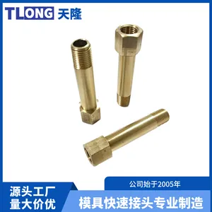 天翔TLONG模具加长水咀2分内外牙运水铜喉咀接头NW-02-02PT-75