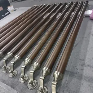 欧凯五金高端黄铜工艺大门拉手欧式酒店仿古大堂实木铜门把手