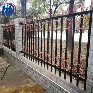 别墅铁艺栏杆 欧式庭院围栏 铁艺栏杆报价 宏***造