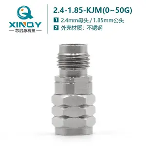 XINQY 50GHz高频同轴转接器 2.4/1.85射频连接器 不锈钢测试测量适配器