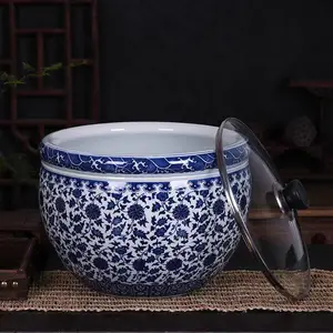 陶瓷带盖装泡菜酱菜缸 储物陶瓷咸菜罐 超市陈列用腌菜坛小缸