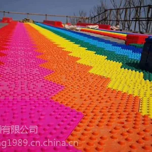 景区地产活动互动设备 七彩滑道出租 旱雪滑道租赁
