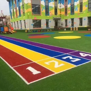 上海幼儿园休闲草幼儿园彩虹跑道足球场厂家直销全国施工