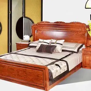 养老雅居花梨木大果紫檀卧室大床工厂格便宜