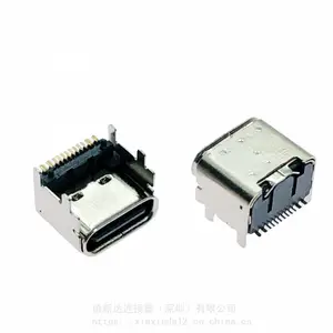 ��ʽ��ƬUSB-C�� 16P����ǰ�����Type-Cĸͷ DIP+SMT�ĽŲ��