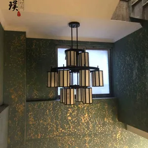 合肥新中式吊灯订制 新中式客厅吊灯 大气卧室灯灯具套餐