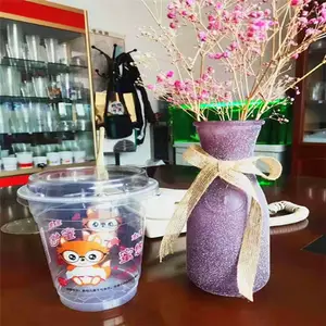 pp彩印一次性塑料爆米花塑料杯/桶