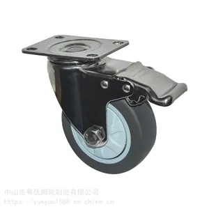 粤优SUS304不锈钢万向脚轮制药设备脚轮不锈钢万向脚轮