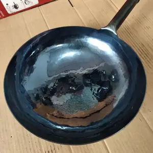 章丘铁锅手工锻打炒锅老式铁锅燃气灶炒锅家用铁锅