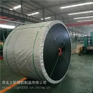 三毓尼龙***聚酯大倾角耐高温输送带钢丝绳环形皮带托辊滚筒支架厂家