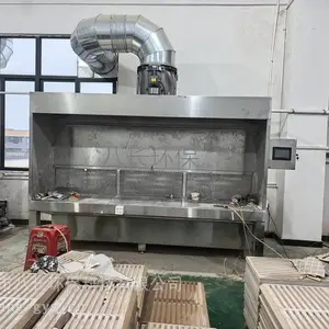 白云木盒打磨水帘柜 吸尘打磨台