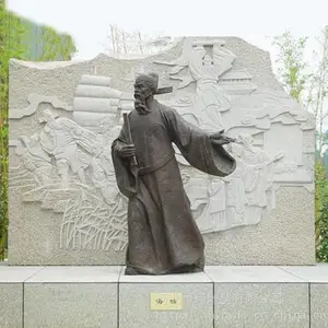 玻璃钢铸铜仿铜古代人物城市雕塑定制,户外广场模型摆件
