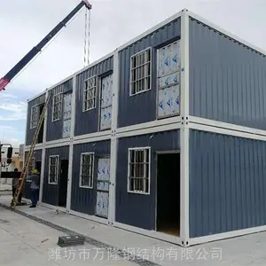 工地临建双层集装箱活动房 山东防火岩棉板房 普通集成箱房 按需定制
