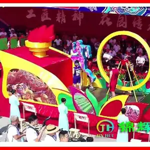 一站式民俗庆典巡游彩车花车制作 乡村文旅节庆游行花车定做