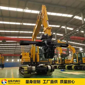 多功能枕木机 挖掘机换枕机 铁路施工设备