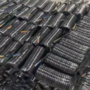 吹灰器弹簧电缆 耐高温螺旋伸缩电磁弹簧电缆