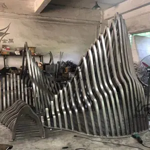 水景不锈钢假山雕塑 园林景观艺术品