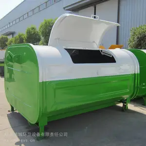 户外3立方勾臂垃圾箱环卫物业大型垃圾箱移动环卫挂车勾臂箱