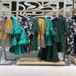 广州高品质羊毛品牌折扣货源 四季连衣裙毛衣一手货源走份批发 广州三荟品牌女装供应中心