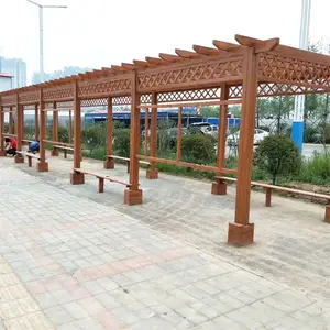 防腐木葡萄架户外庭院花架花园阳台爬藤廊架车棚凉亭