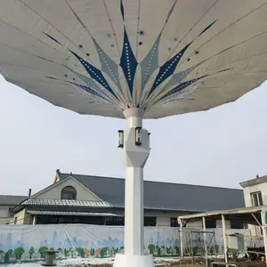 沈阳室外景区膜结构遮阳电动伞安装 设计 全自动开合沙特同款