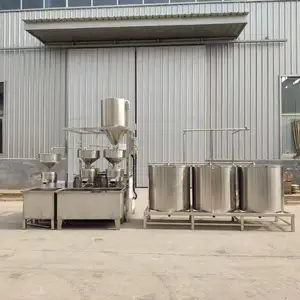 自动化磨浆生产线 整机不锈钢真空吸豆自动搅渣拌渣三联渣浆分离机