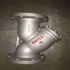 南阳市五金机电市场铸钢Y型过滤器GL41H-25C DN20法兰Y型过滤器管道过滤器排污阀