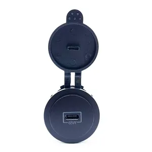 新设计 PD3.0 PPS 快速车载充电器 DC 12V-24V PD 65W USB 充电器插座
