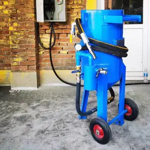 小型移动式喷砂机工件翻新设备气动船舶修缮工具