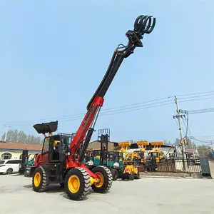甘肃养殖场用加长伸缩臂抓车高度举升7米