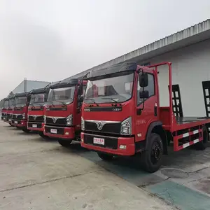国六东风福瑞卡云内185马力单桥拖板车 150型挖机运输车报价