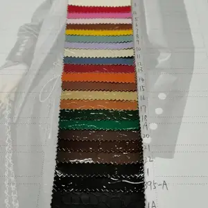 pu服装皮革面料 亮光莽蛇纹 服装外套短裤 时装面料