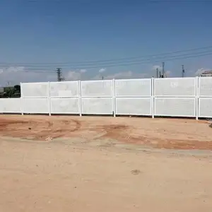 2厘米圆孔烤漆白色隔离网 穿孔可视建筑施工围挡