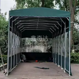 自贡户外伸缩推拉雨棚定制 直销雨棚厂家鑫奇达