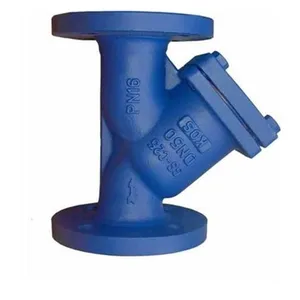 Y型过滤器YG45H-PN40-DN80碳钢法兰过滤器 YG45H-16C DN100 徳标Y型过滤