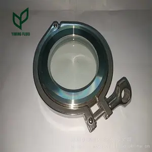厂家供应一体成型304不锈钢卡箍式烧结玻璃视镜高压视镜防爆镜片