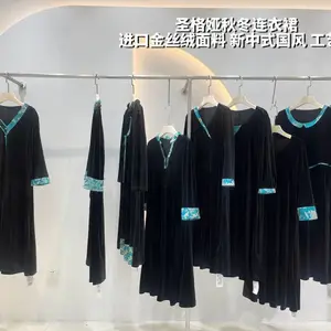 圣格娅 中大淑连衣裙 的直播实体店跑量单品货源 品牌撤柜女装尾货库存折扣店