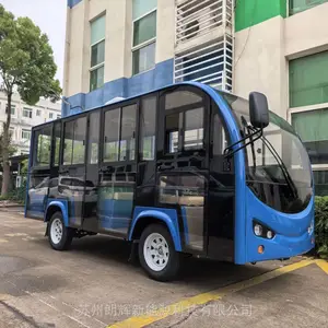 直供14座带门式电动观光车,乡村旅游接送车,度假村看房游览车