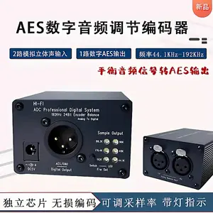 ADC平衡输入立体模拟转数字音频转换器AES数字编码器24bit 192Khz