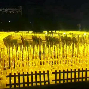地产商超室外美陈地插花LED玫瑰花海麦穗等灯光展