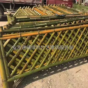 定制防腐竹篱笆 田园风格竹建筑 庭院竹子栅栏 农庄竹围栏