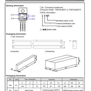 沃尔德 TSR10L60CTF 低VF肖特基整流器 代理商现货