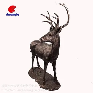树脂复古金色鹿 ***家居饰品摆件北欧工艺品