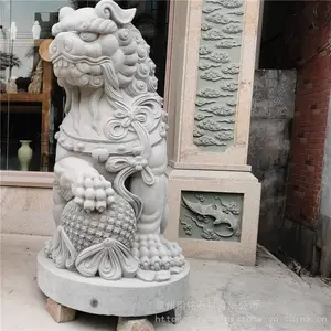 石材狮子 护宅纳吉青石狮子一对 花岗岩材质定制加工
