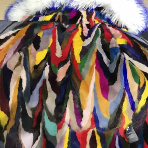 皮草双层内胆 貉子大毛领 优希雅派克服 品牌折扣女装进货渠道