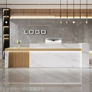 简约吧台桌现代中式店铺收银台公司酒店宾馆售楼部大厅前台接待台柜台