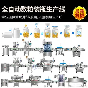 全自动片剂胶囊数片生产线 数粒机/干燥剂/旋盖机/封口机/贴标机整线生产线