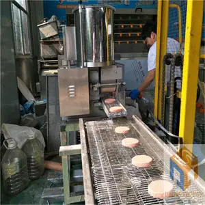 土豆饼成型机 成型多样模具可定制 蔬菜汉堡饼上浆裹糠生产线