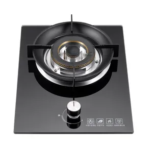 焰博士 6852 燃气灶源头厂家 - 430 全黑玻璃面板 4.8KW 天然气款